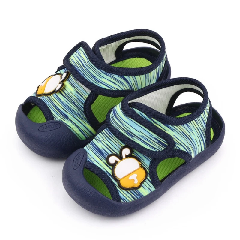 

toddler Baby Boy Girl Sandals Summer Newborn Baby Anti-slip Shoes Cartoon Print Soft Sole Beach Flat Shoes