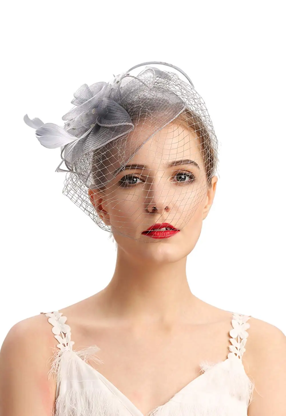 Fascinators Hats 50s Hat Pillbox Cocktail Tea Party Headwear with Veil for Girls and Women | Dancing