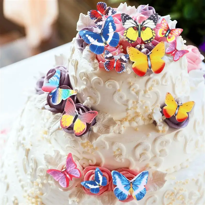 40 шт. съедобные липучки для торта бабочки|Товары украшения тортов| |