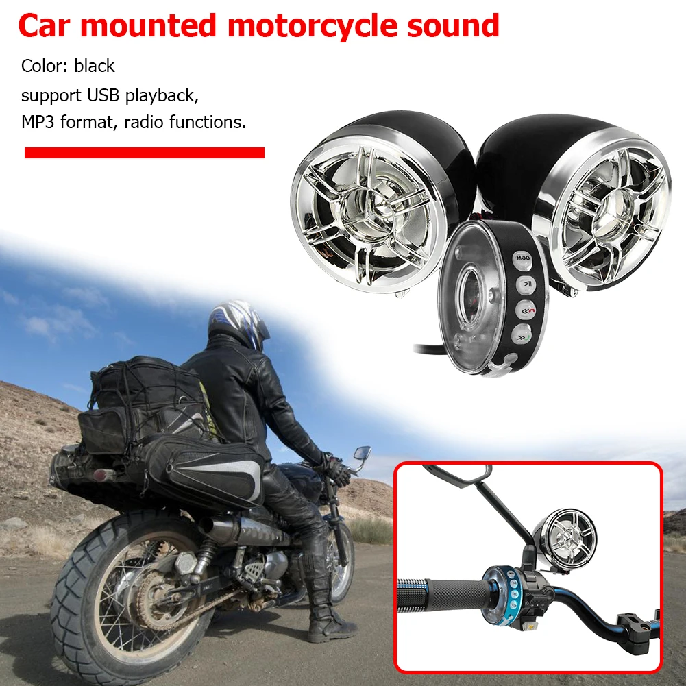 

Waterproof FM MP3 Player Stereo Studio Speakers Motorcycle Electronic Accessory Motorcycle Audio Sound System