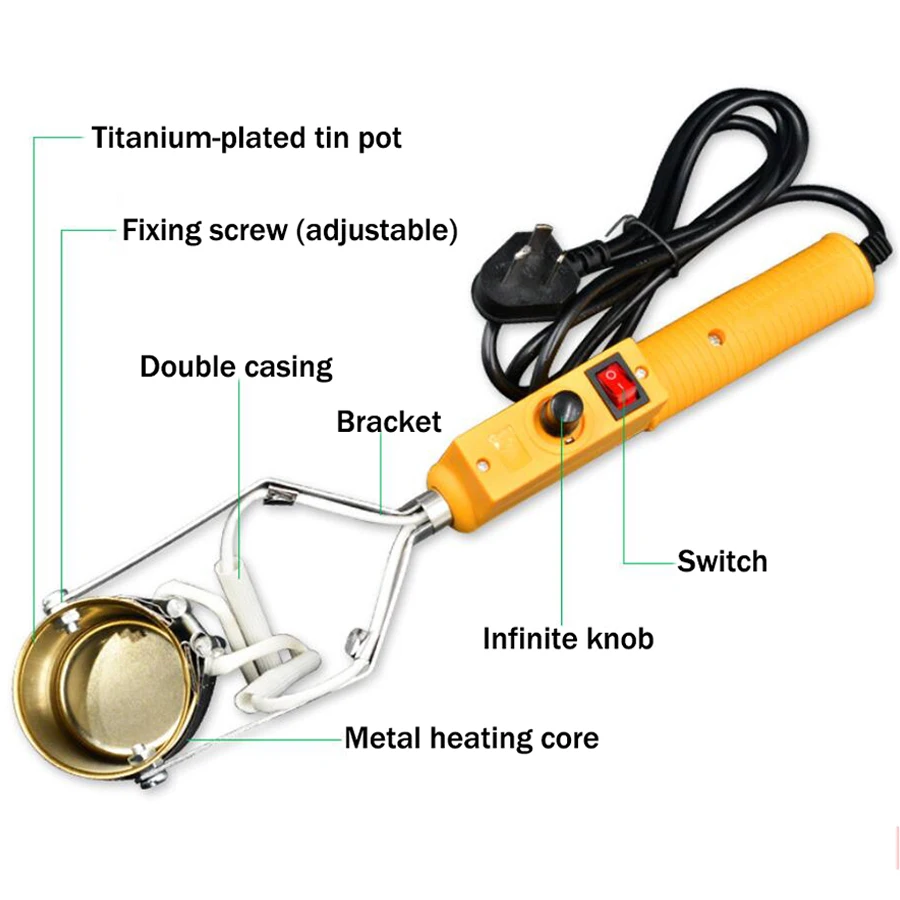 Оловянная печь с регулируемой температурой ручной плавильная для олова