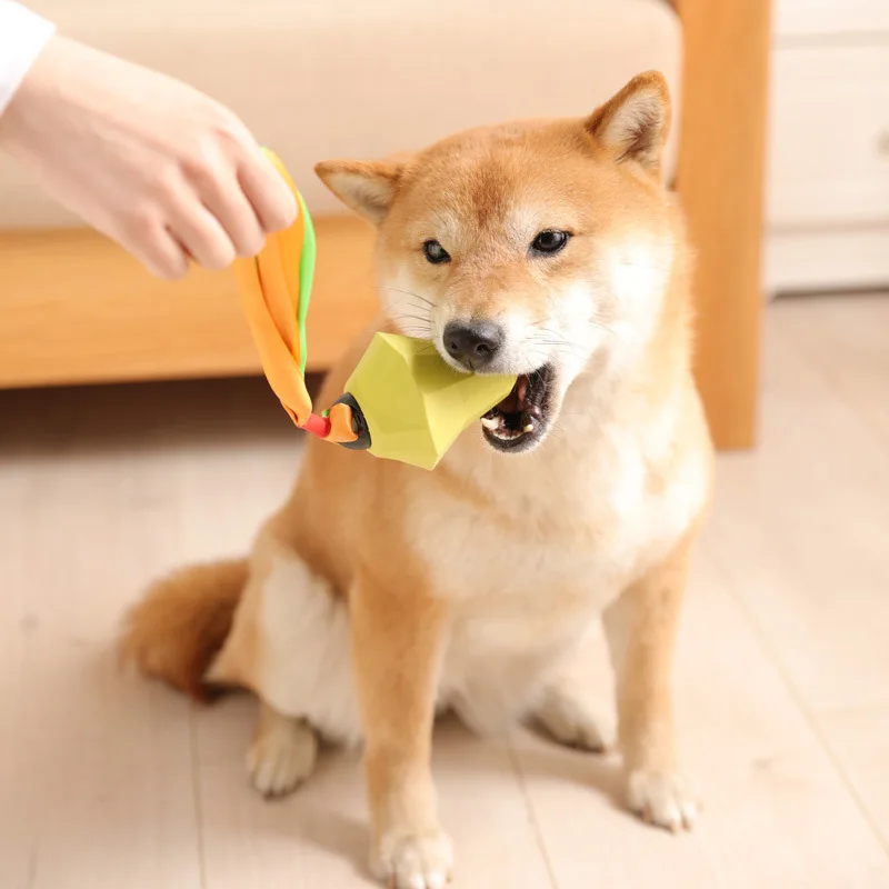 Игрушки для домашних питомцев собака в форме фрукта пищащая резиновая утечка