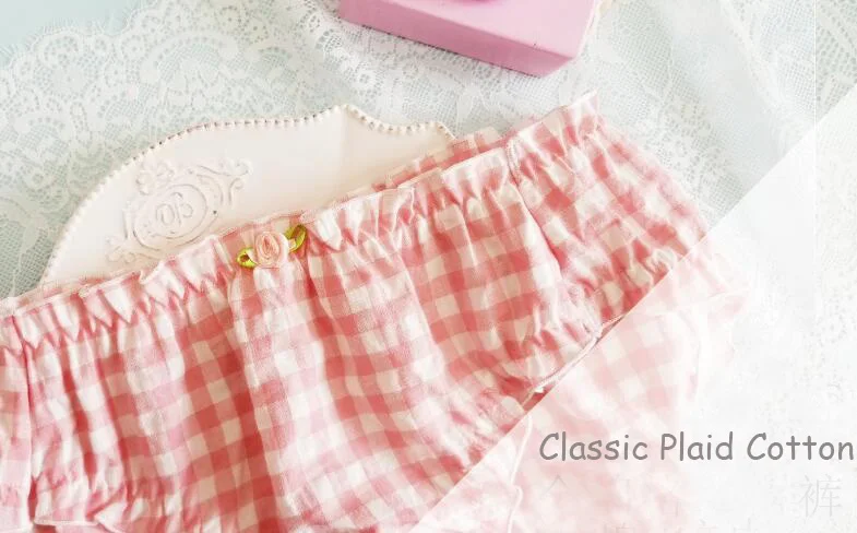 Новинка 2020 г. Бесплатная доставка милое симпатичное клетчатое хлопковое нижнее