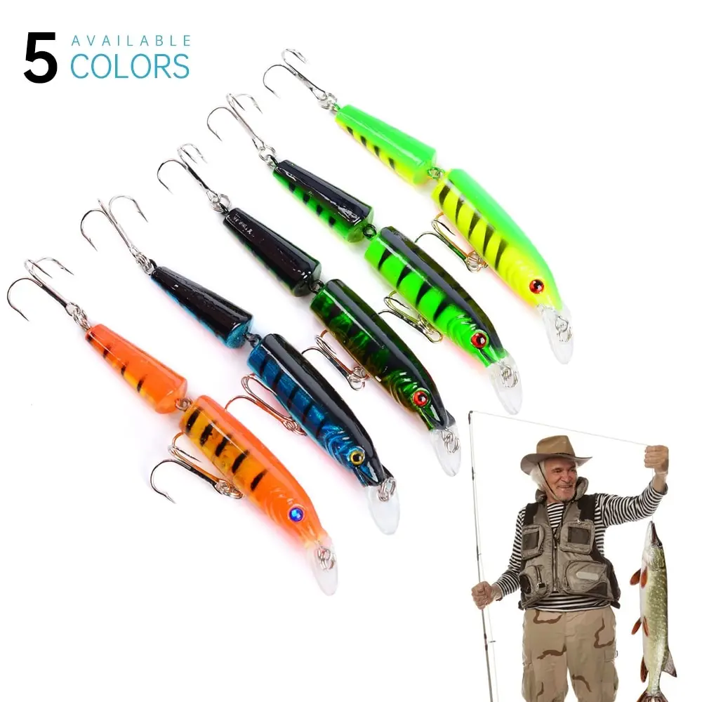 Реалистичная искусственная наживка воблер многошарнирная рыболовная приманка 10 5 см/9 6g 2 рабочими