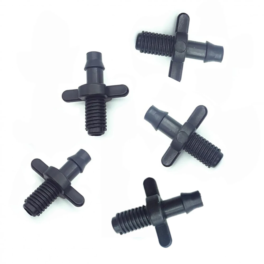 1/4 &quotдвойной разъем с бородкой двойные пути винтовая резьба 5 мм микро орошение 50