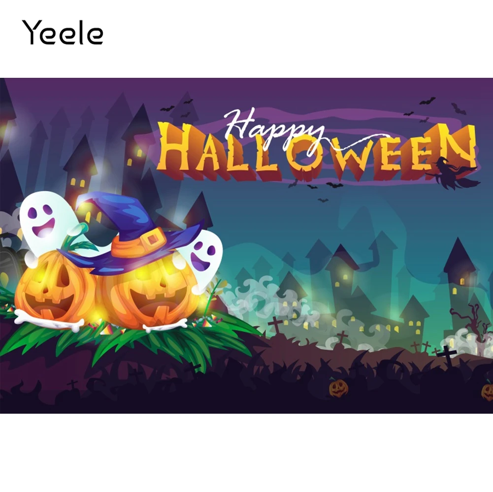 Фон Yeele для фотосъемки на Хэллоуин тыква Луна вечерние ринка Декор