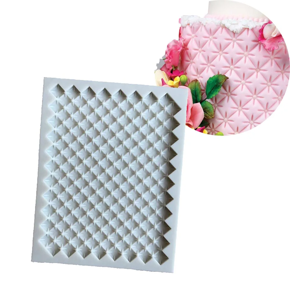 Стежка Гвоздика Цветочная текстура Мат торт силиконовые формы форма для кекса