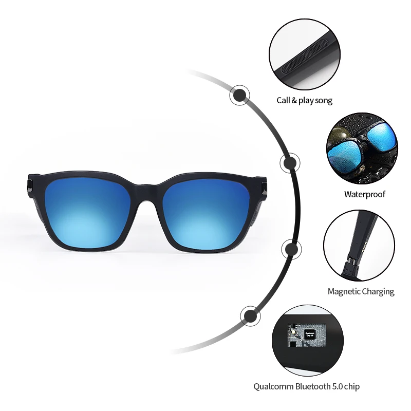 구매 블루투스 스마트 안경 선글라스, 블루투스, 차단 렌즈, 자외선 차단 렌즈, 편광 선글라스