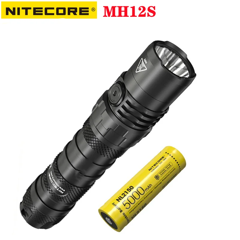 Купить Тактическая вспышка NITECORE MH12S, суперъяркая перезаряжаемая ламсветильник 1800 люмен с аккумулятором 5000 мАч, светильник для наружного светильни... Цена Тактическая вспышка NITECORE MH12S, суперъяркая перезаряжаемая ламсветильник 1800 люмен с аккумулятором 5000 мАч, светильник для наружного светильни...