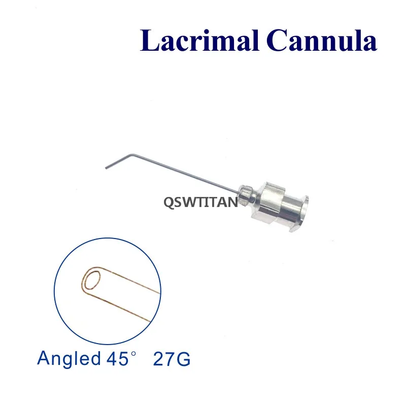 

1pcs new Lacrimal Cannula Angled 45 degrees Shaft 27G ophthalmic eye instruments