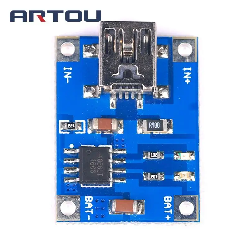 Зарядная плата TP4056 1A Lipo для аккумулятора модуль зарядного устройства литиевая