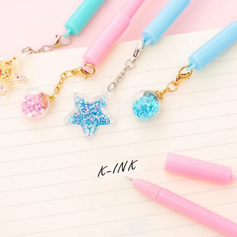 Корейские Канцтовары для девочек креативная гелевая ручка с подвеской