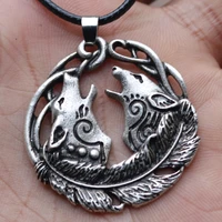 wolfhead necklace norse myth necklace viking amulet men pendant manufacturers girect sales 2021