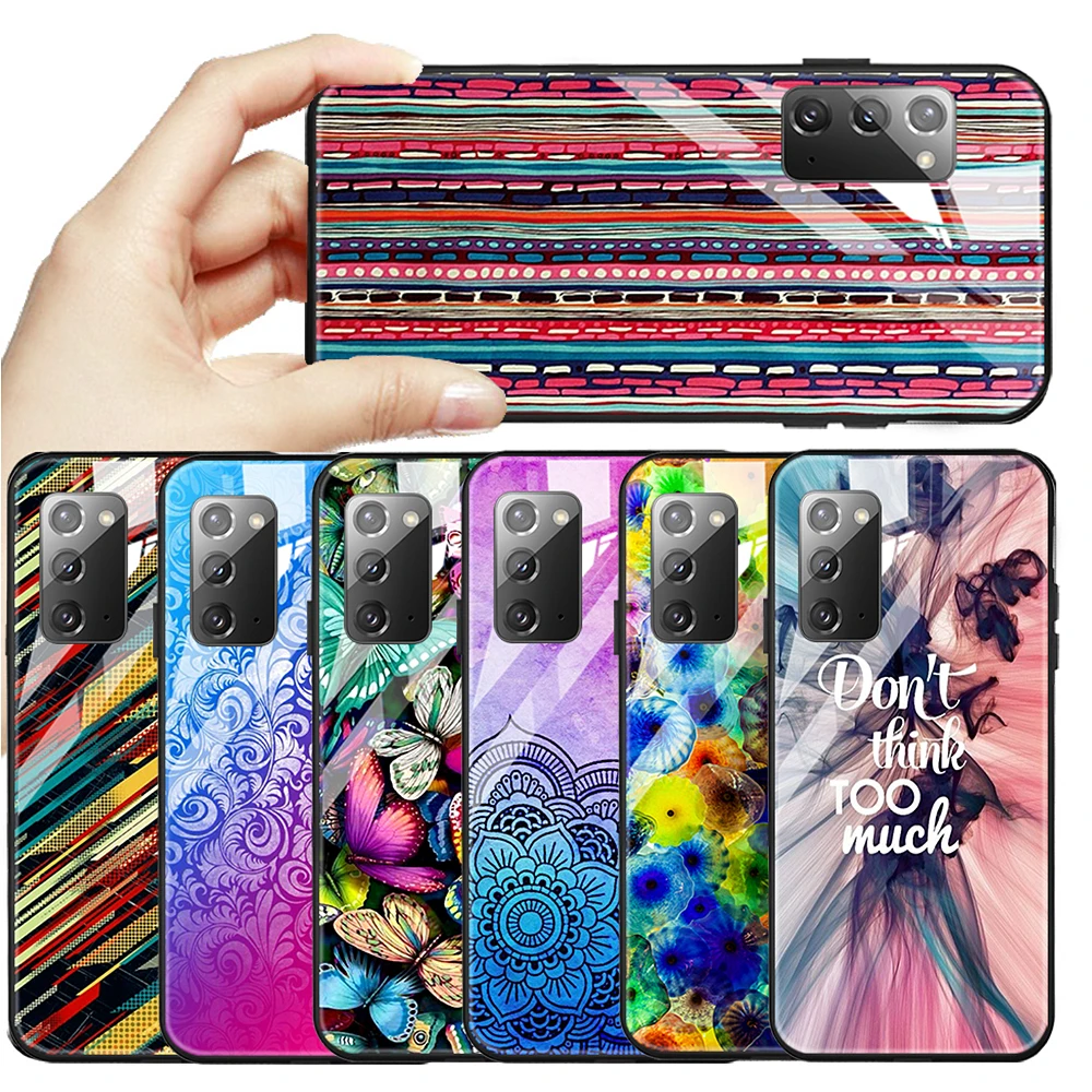 

Tempered Glass Case For Samsung Galaxy J4 J6 J8 A6 A7 A8 Plus 2018 Case Cute Butterfliy For Samsung Note 10 20 8 J2 Core Prime