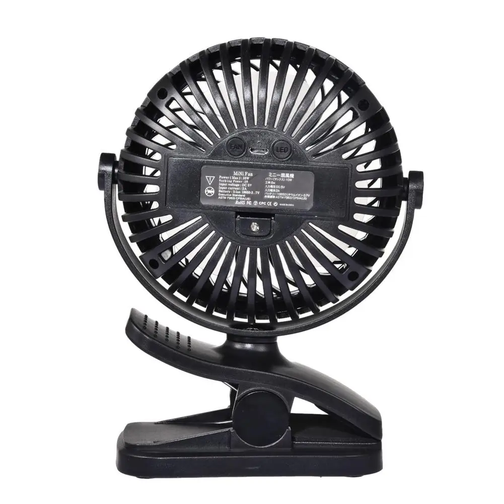 Mini ventilador con Clip USB, Personal, recargable, port&aacute;til, plegable, de escritorio, para beb&eacute;, coche, viaje al aire libre-2