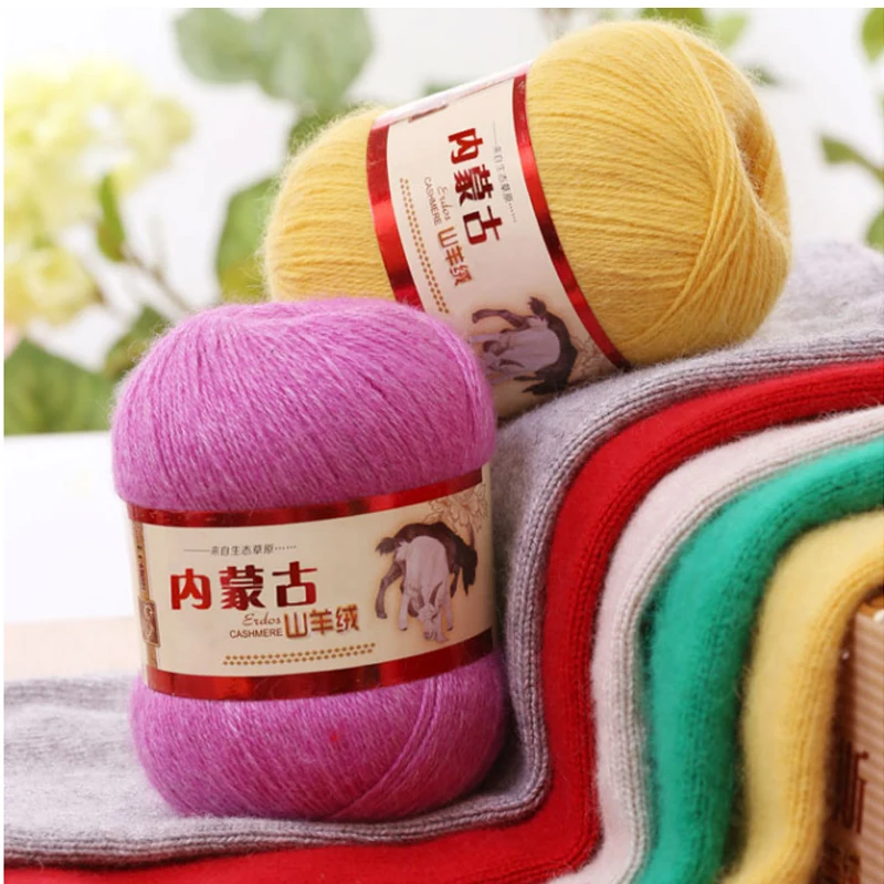 Монгольский из мягкого кашемира Пряжа 100% грубой шерсти ручной вязаный чистого