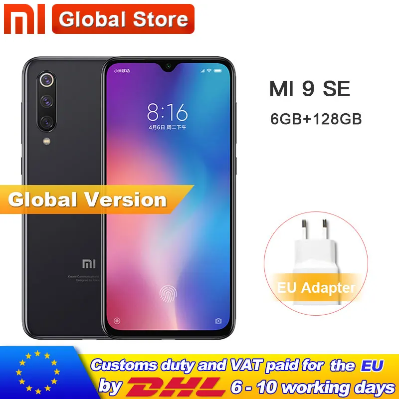 Глобальная версия Xiaomi mi 9 SE 6GB 128GB мобильный телефон Snapdragon 712 Восьмиядерный 5 97 &quot48MP