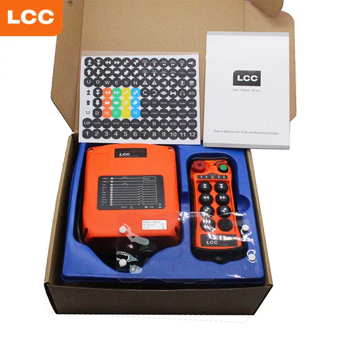 

Overhead crane button sticker for 6 channel wireless remote control switch