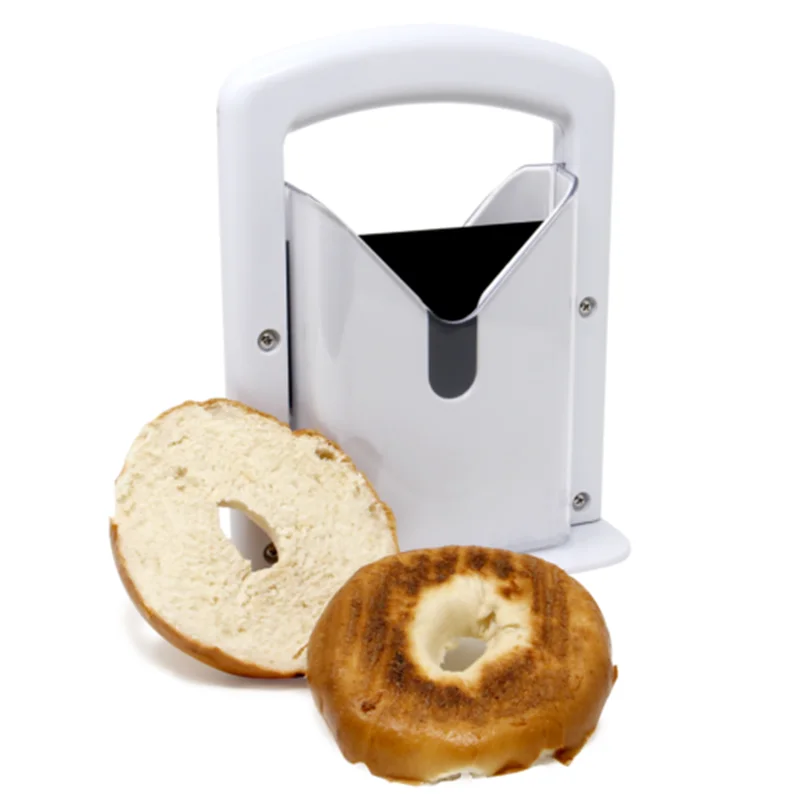 Home Kitchen Bagel Slicer White Guillotine Muffins Bun Rolls Cutter Bread Slicing Machine Baking Pastry DIY Tools | Дом и сад