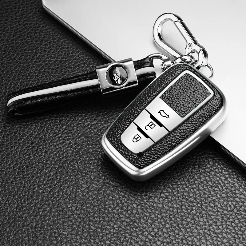 

TPU Car Key Cover For Toyota C-HR Prius 2017 2018 2019 Camry RAV 4 Keychain Leather Pattern Remote Control Protector Case