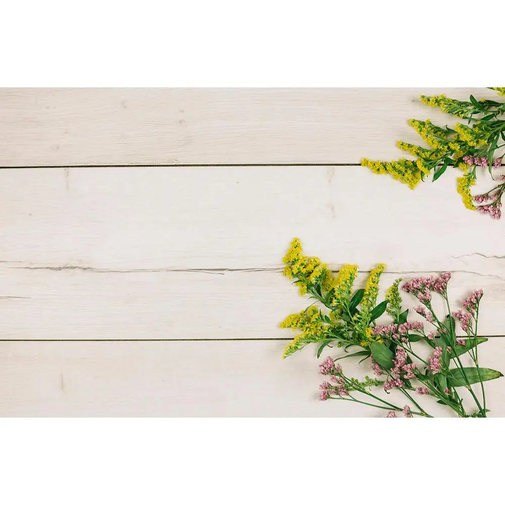 

SHENGYONGBAO Vinyl Custom Photography Backdrops Prop Flower and Wooden Planks Theme Photography Background 191024ST-004