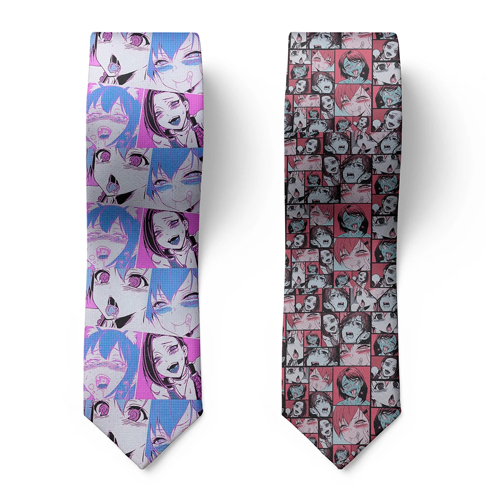 Милый мужской галстук с мультяшным аниме модный для милых девушек в стиле