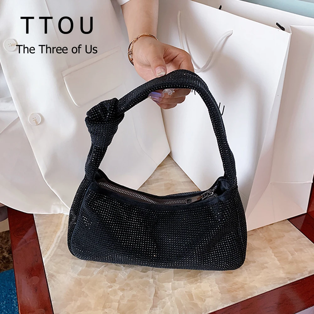 Новинка 2020 модная большая вечерняя дамская сумка через плечо украшенная