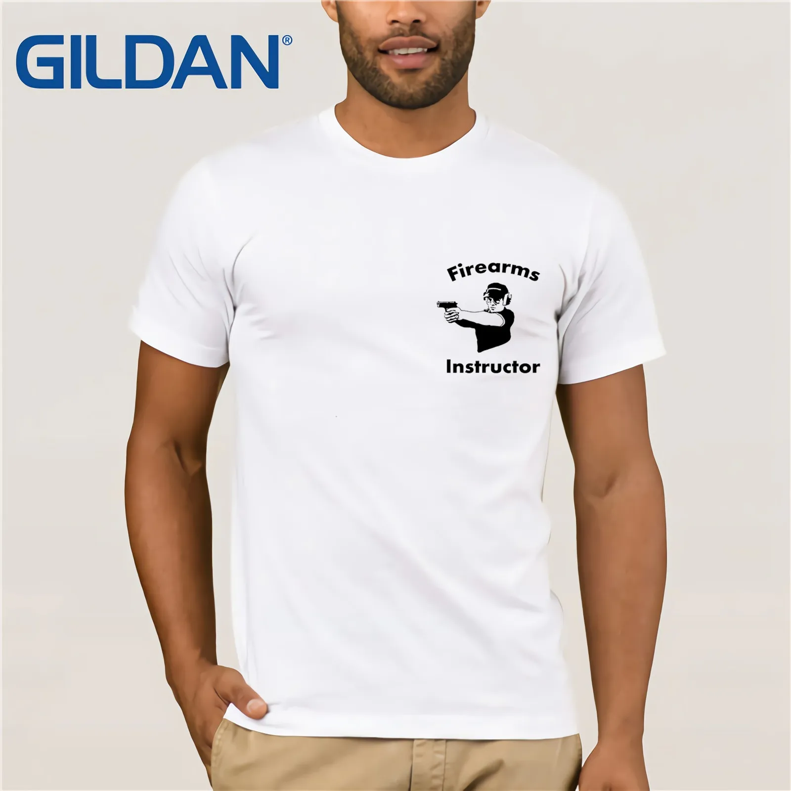 Firearms Instructor marksman sniper shooting 100% cotton olive green t-shirt O Neck Cotton Tees Tops Tee Shirt Present | Мужская одежда