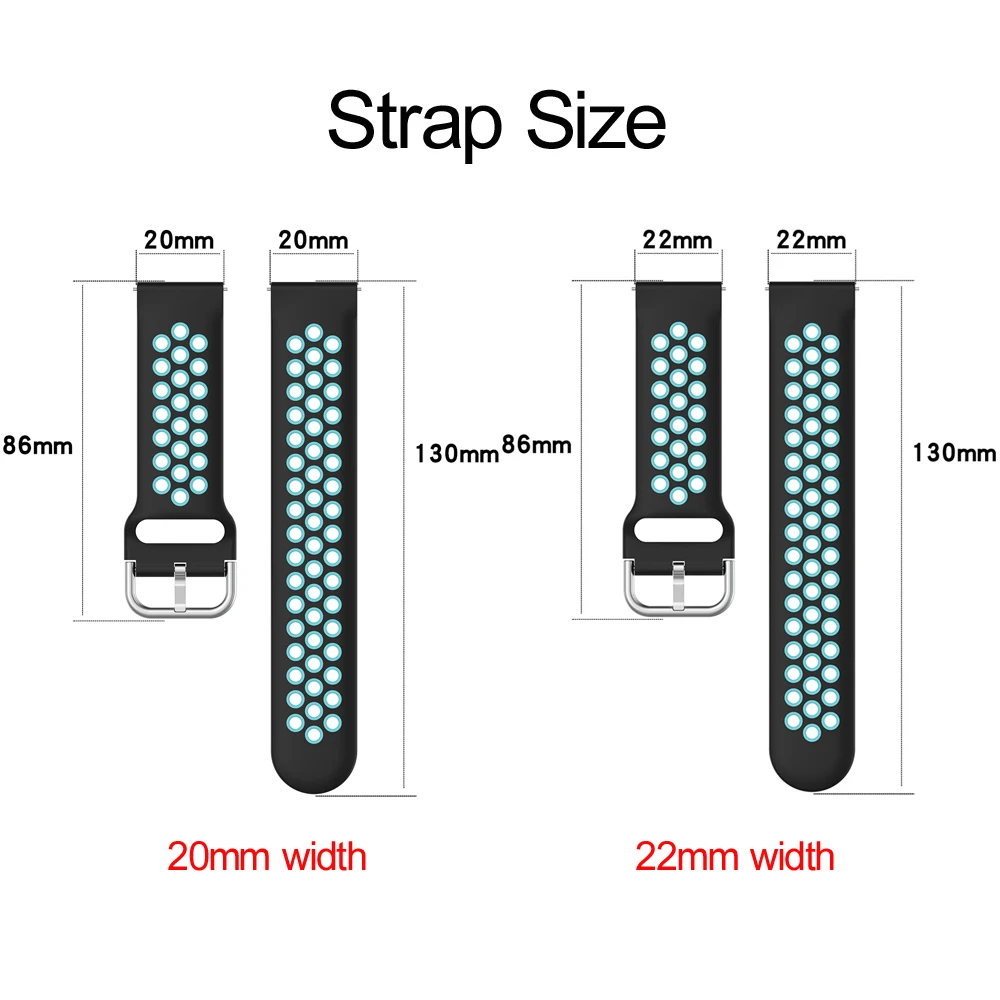 

1Pc Silicone Strap for Samsung Galaxy Watch 3 41mm 45mm Replacement Watch Band Two-tone Wristbands Bracelet Smart Watch Dropship