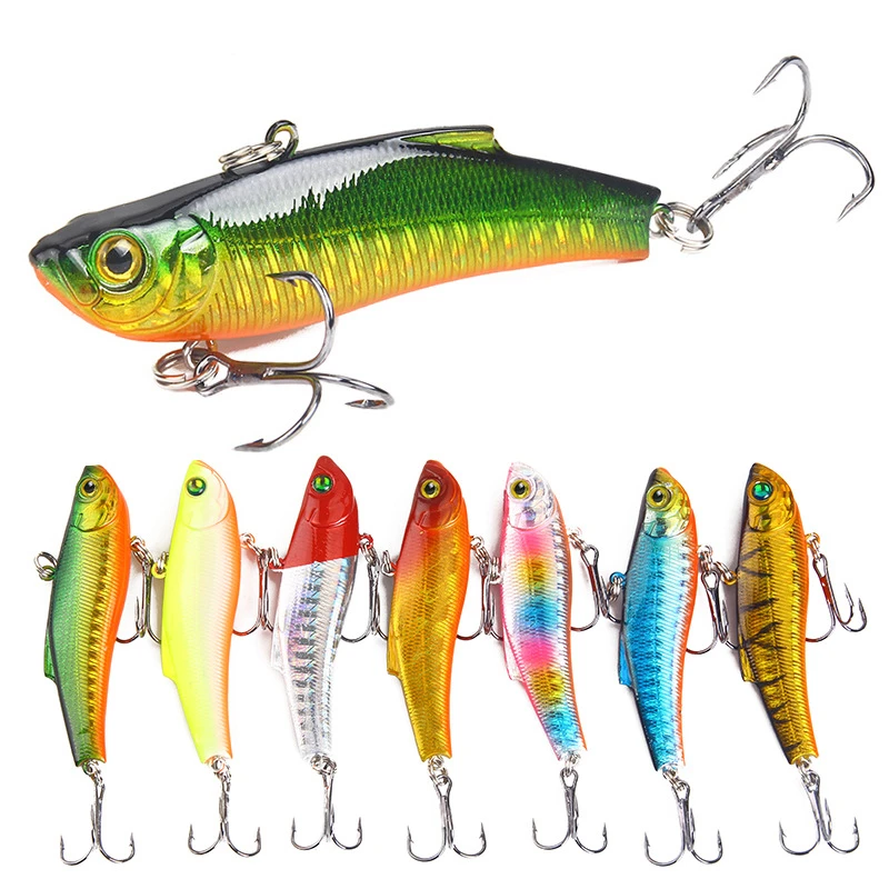 

7 Cm/18G Artificial Japanese Tomb VIB Fishing Lure Lead Inside Hard Bait Diving Swivel Bait Winter Sea Fishing Tackle