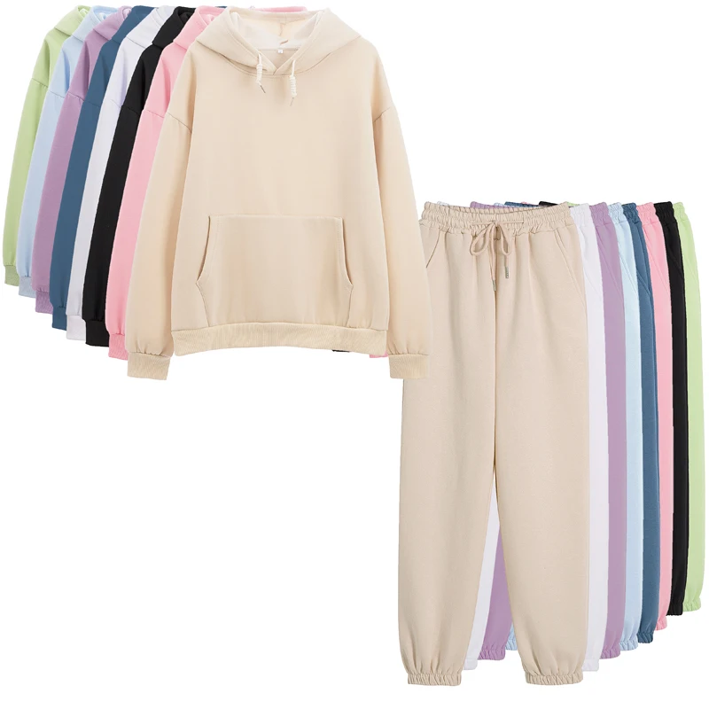 Спортивный костюм большого размера Ootd женский флисовые толстовки спортивный