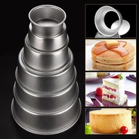 24568910inch patisserie cake mould aluminum alloy round pudding cheesecake mold with removable bottom diy baking tools