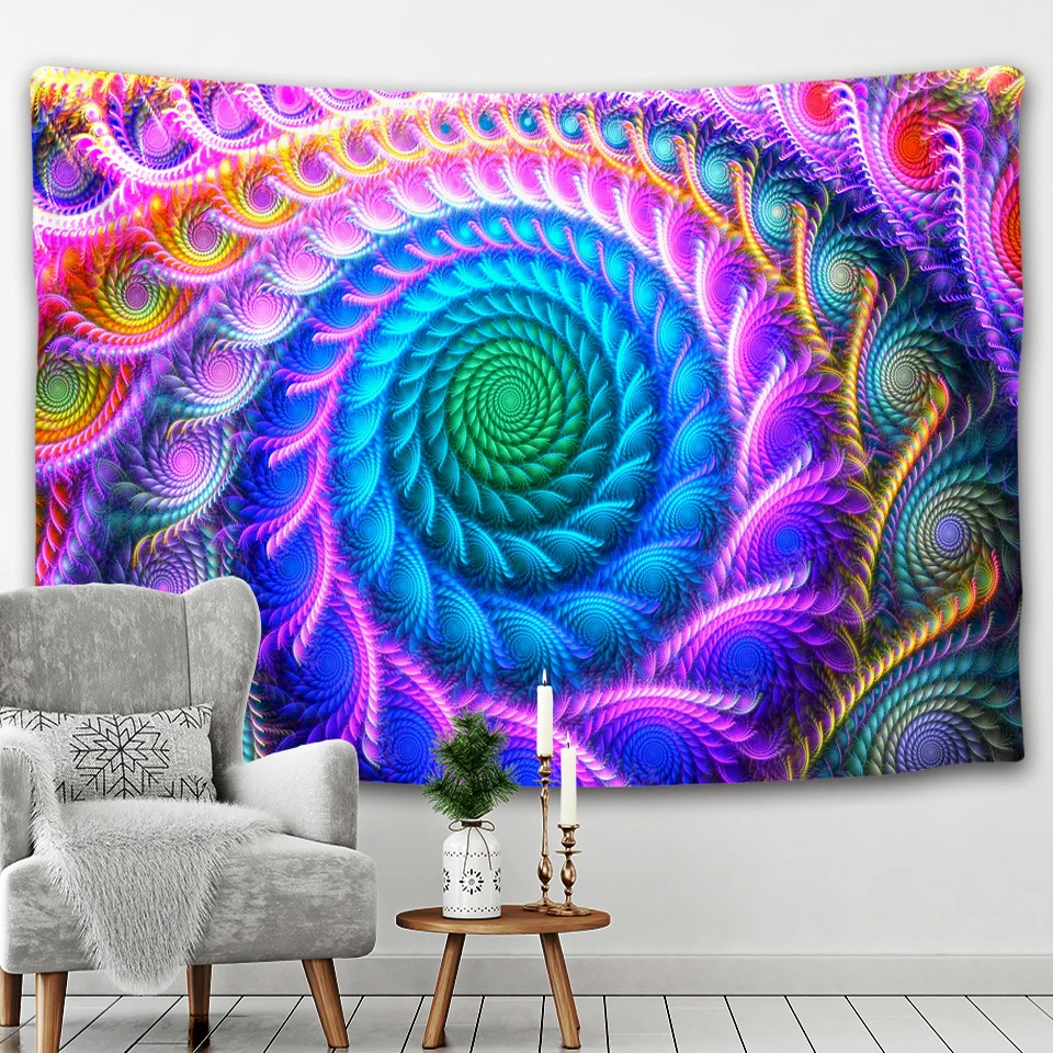 Настенный гобелен в стиле хиппи с рисунком Фэнтези украшенный мандалы таро