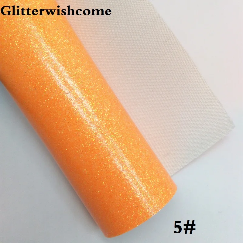 5 Glitterwishcome 30X134 см мини-рулон блестящая ткань винил для бантов гладкая блестящая кожа ткань искусственная кожа для бантов, GM200 - Цвет: 5