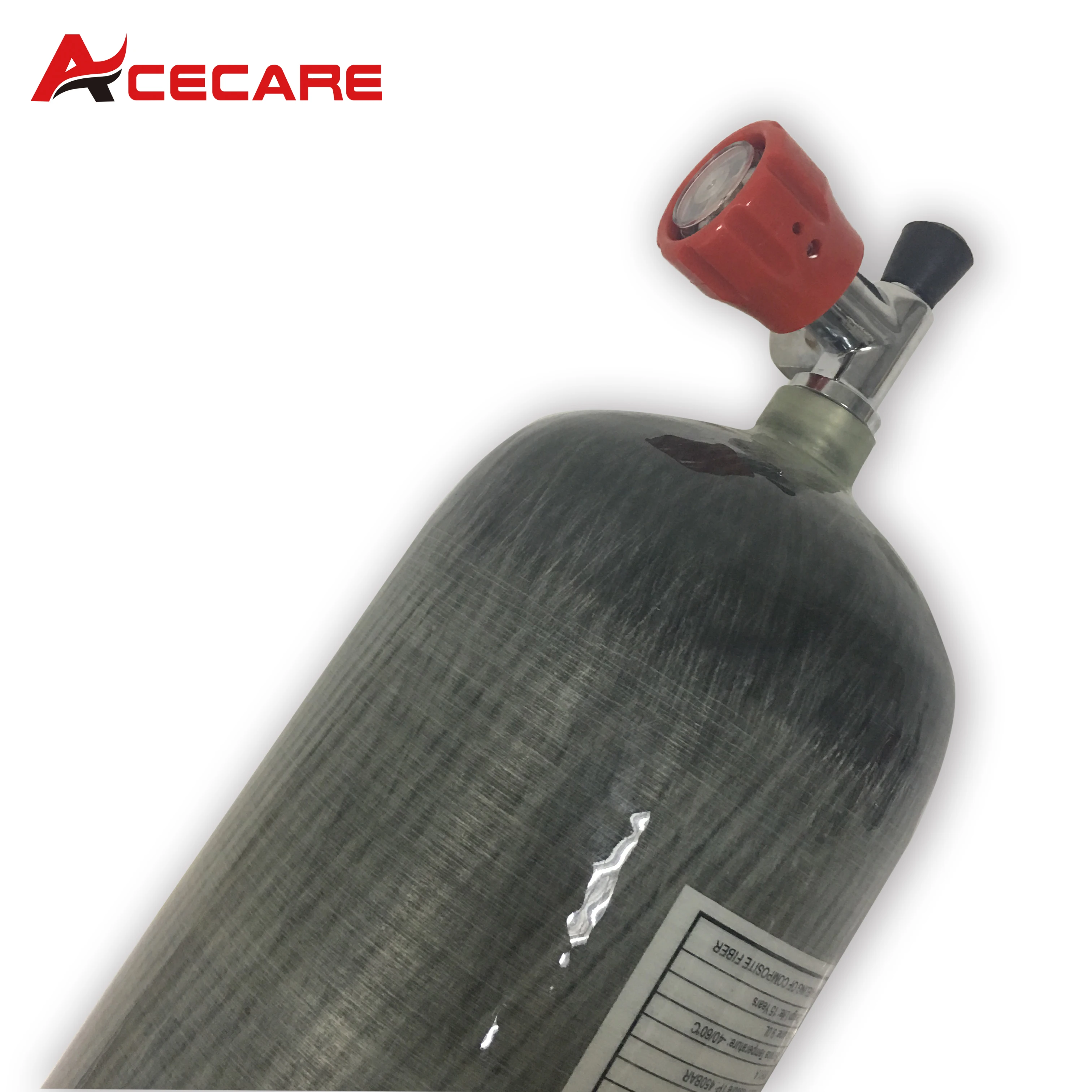 AC10911 Paintbal Tank 9L CE 4500psi Carbon Fiber Gas Cylinder Scuba Tank For Airforce Condor Pcp WIth Valve For Hunting Acecare