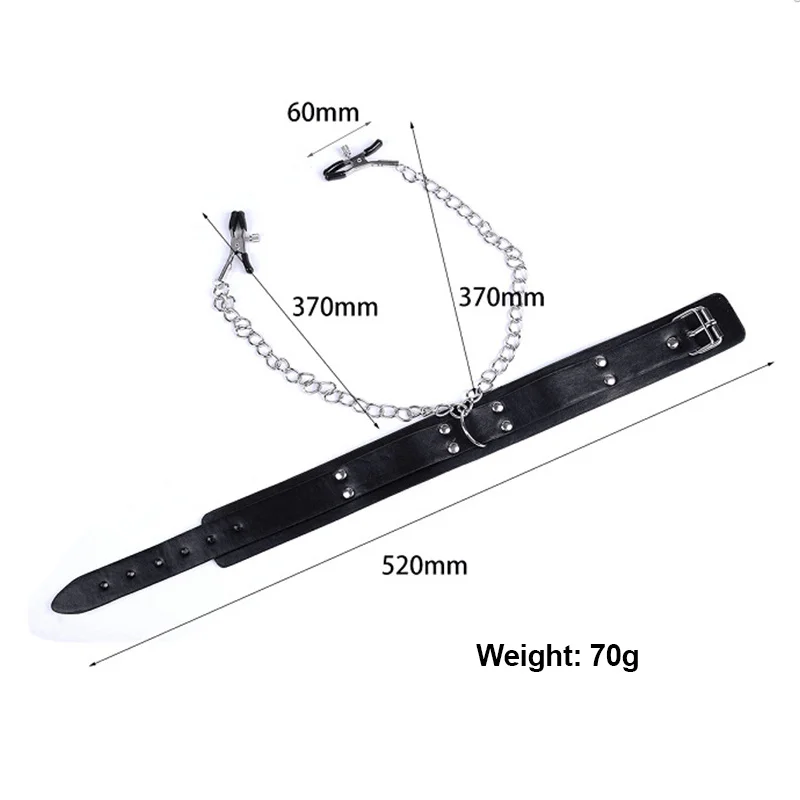 Ожерелье из кожи зажимы для сосков страз ролевых игр интимные игрушки