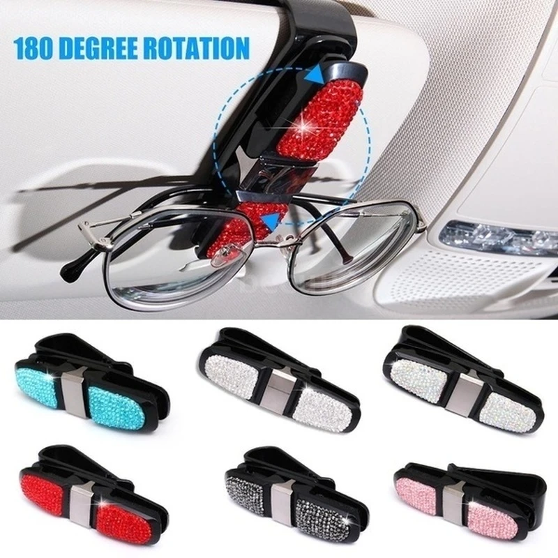 Новинка Автомобильный держатель для очков с козырьком от солнца двухсторонним