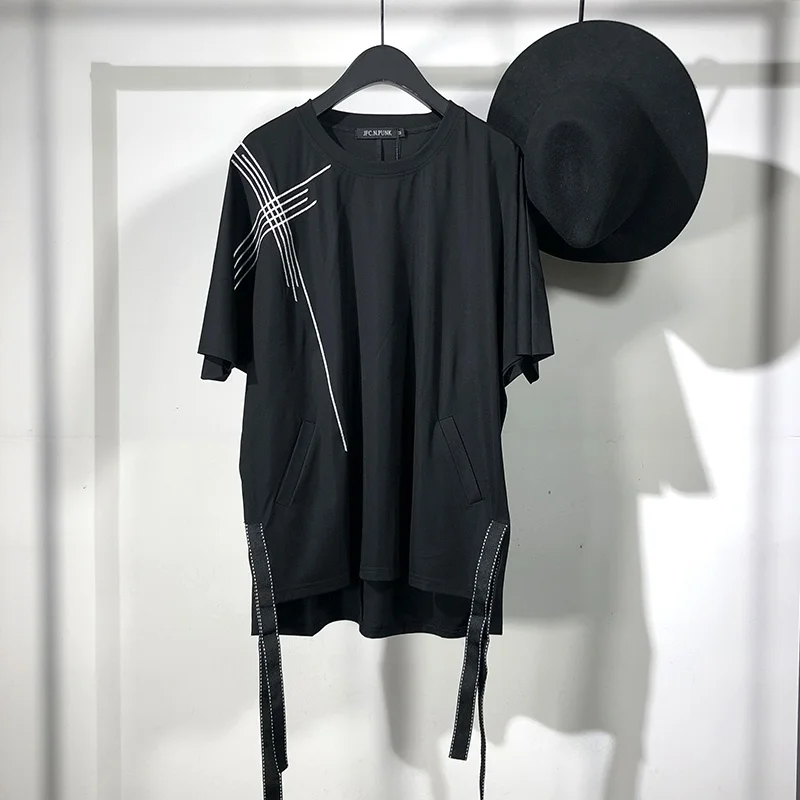 

Мужская Однотонная футболка в стиле хип-хоп