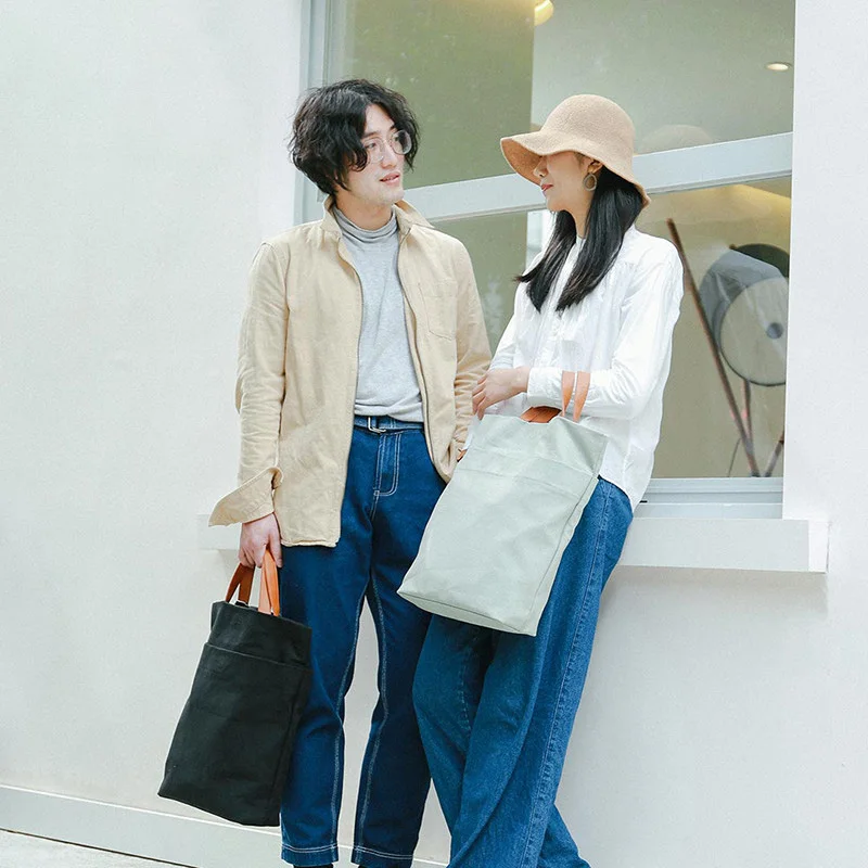 15л Большая вместительная сумка для отдыха хлопковая Холщовая Сумка через плечо