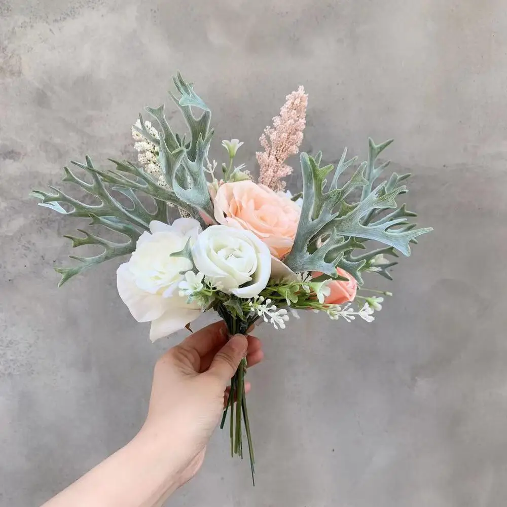 

Mix flower Bouquet Artificial Flowers rose Fake flower Home Party Travel flower ornaments