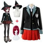 Костюм для косплея Yumeno Himiko Danganronpa V3, парик для косплея, униформа JK для девочек, комплект, костюмы на Хэллоуин для мужчин и женщин, Волшебник