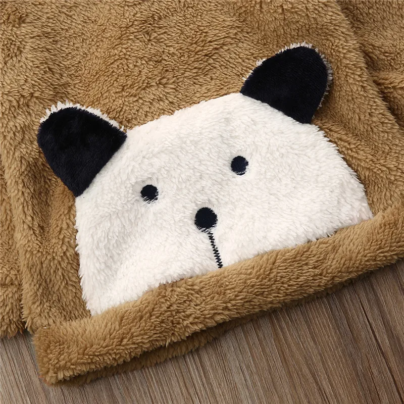 От 0 до 3 лет теплые пушистые толстовки для маленьких мальчиков с изображением