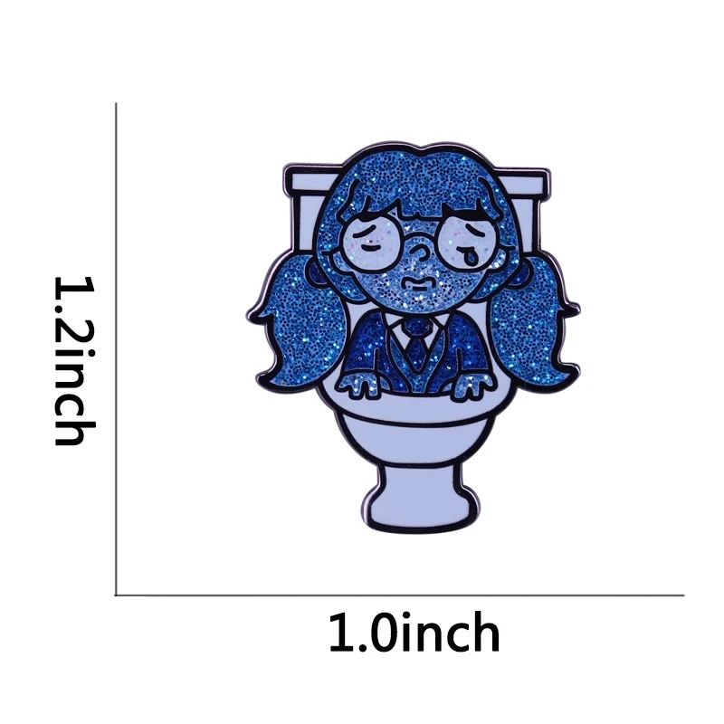 Эмалированные заколки в виде грустного туалета призрака девушки учиняющая Миртл