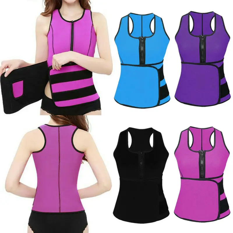 

Lady Sauna Waist Trainer Vest Adjustable Slimming Sweat Belt Body Shaper Workout Trimmer Trainer Belt Fitness Shapewear