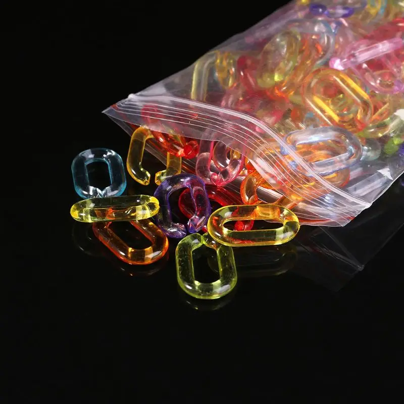 100 шт./упак. пластиковая подставка для птиц цепочка открытые звенья зажимы