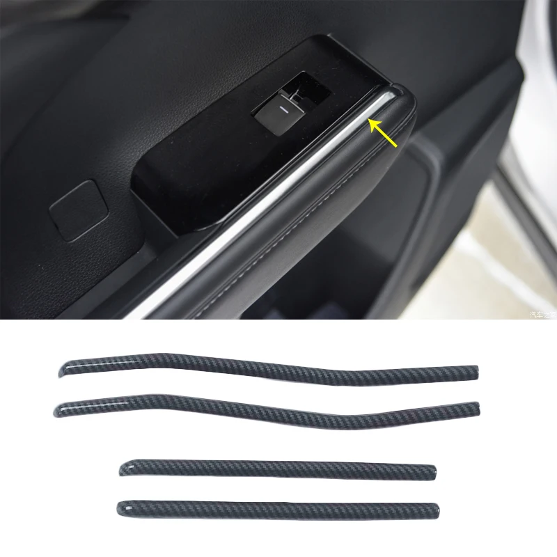 

For Toyota Highlander 2021 2022 Inner Accessories Car Door Window Armrest Handle Cover Trim Strip Moudling Decoration Styling