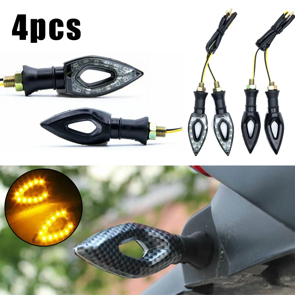 4x мотоциклетная лампа 12LED световые указатели поворота мигалка Янтарная