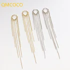 QMCOCO, простые женские серьги яркого цвета, модные женские аксессуары