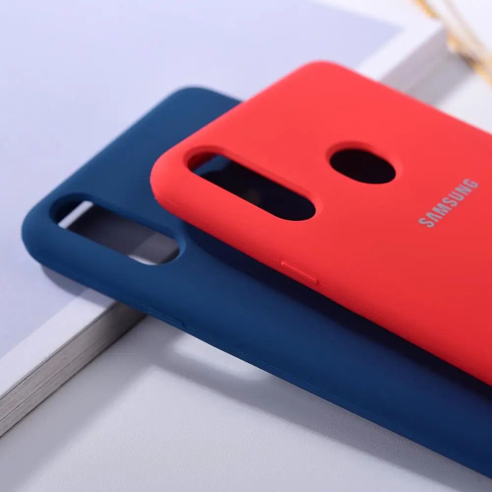 Оригинальный жидкий силиконовый чехол Samsung A10S A20S M01S мягкий и шелковистый