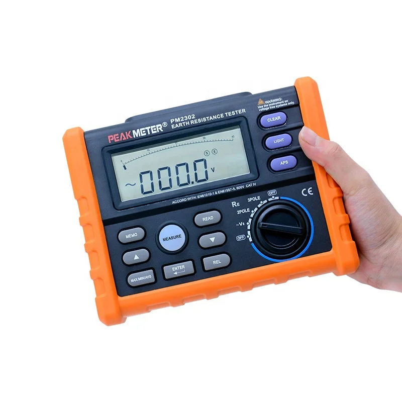 

hotsale digital earth resistance ground tester PM2302, digital and Analog Bars Display earth resistance tester PM2302